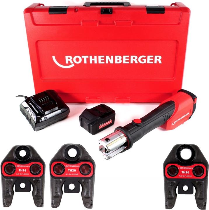 Immagine prodotto Rothenberger ROMAX 4000 Basic Set Pressatrice elettroidraulica a batteria 18V / 34kN + 1x Batteria d
