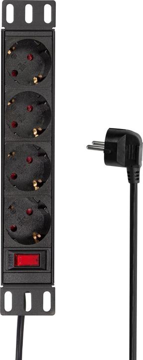 Produktbild LogiLink 10" Steckdosenleiste 4-fach, mit Schalter (4 x, CEE 7/3, 2 m)