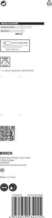 Actual product image Bosch Professional Zubehör EXPERT Self Cut Speed Flat Milling Drill, 35 x 152 mm (35 millimetres)
