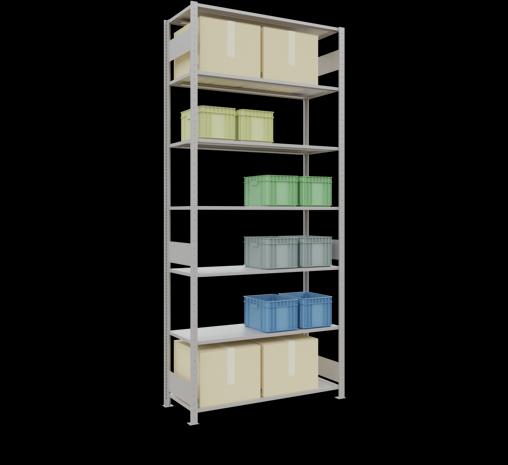 Image du produit Schulte Lagertechnik Système d'étagères de base MULTIplus150 sans boulons avec longerons.