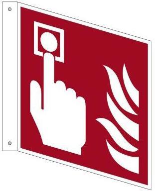 Neutralware Panneau de signalisation 20 x 20 cm (l x h) F005 Détecteur d'incendie Panneau drapeau PVC rigide
