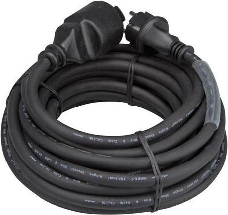 Produktbild HQ Power GUMMI-VERLÄNGERUNGSKABEL MIT SCHRUMPFSCHLAUCH - 3G2.5 - 10 m - STECKER-TYP E (FRANZÖSISCHES SYSTEM) (10 m, CEE 7/5)