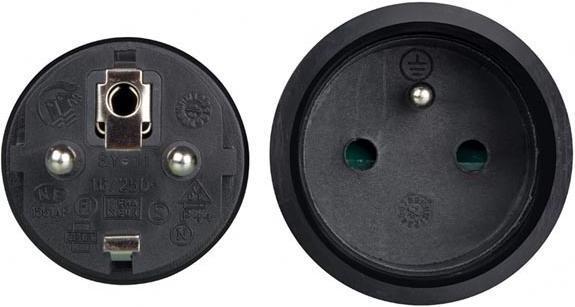Produktbild HQ Power GUMMI-VERLÄNGERUNGSKABEL MIT SCHRUMPFSCHLAUCH - 3G2.5 - 10 m - STECKER-TYP E (FRANZÖSISCHES SYSTEM) (10 m, CEE 7/5)
