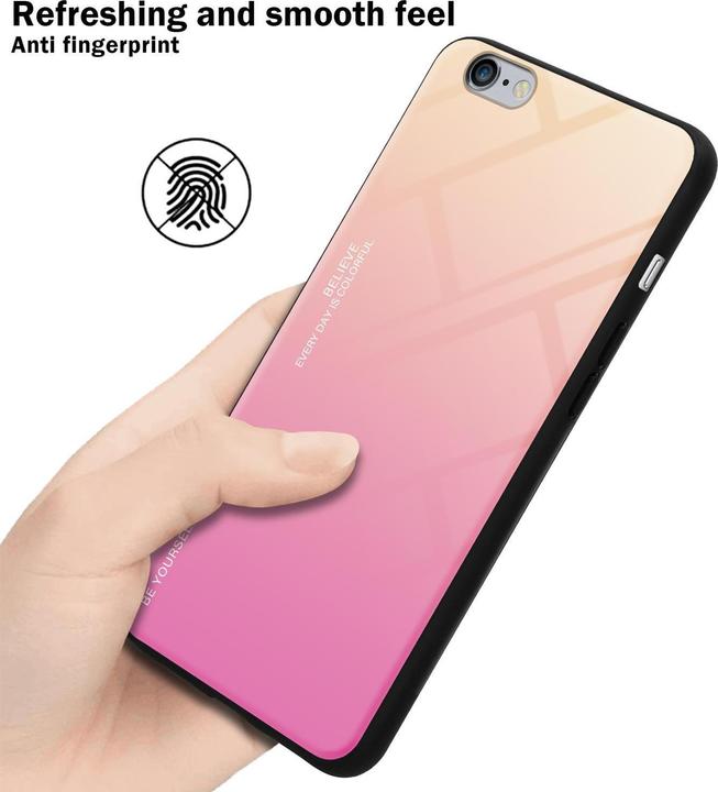 Produktbild Cadorabo TPU 2 Farben Glas Cover (Apple iPhone 6 Plus)