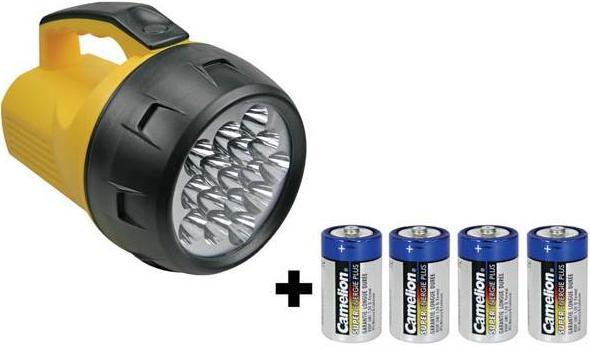 Actual product image Perel LED POWER TORCH - 16 LEDs - WITH 4 D-CELL BATTERIES