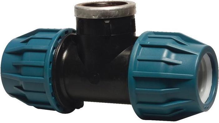 Actual product image Bevo T-piece Jason 32 mm x 1″ x 32 mm 16 bar clamp x internal thread x clamp (25 pcs.)