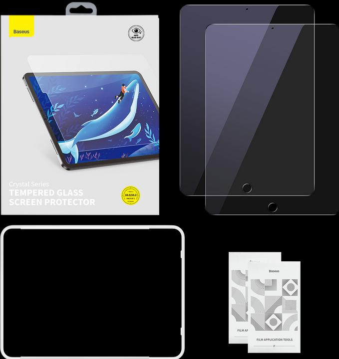Image du produit Baseus Crystal Series 0.3mm Anti Blue-ray Tempered Glass Screen Protector for Pad Pro/Air3 10.5-inch/Pad 7/ (2 pièce(s), iPad Pro 10.5)