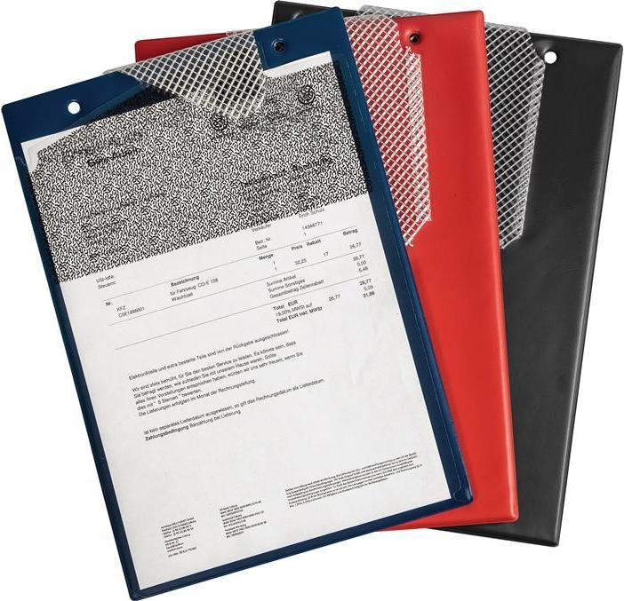 Actual product image Eichner Order bag with velcro fastener, cord and 2 compartments DIN A4 blue (A4)