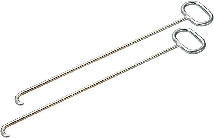 Härke Kanaldeckelheber Länge 800 mm mit spitzem U-Haken verzinkt