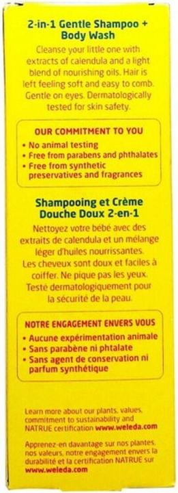 Actual product image Weleda Baby Calendula Shampoo And Body Wash (200 ml, Liquid shampoo)