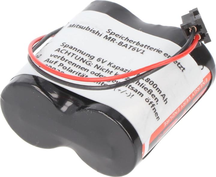Actual product image AccuCell Replacement battery Mitsubishi Electric battery BAT6V1, Mitsubishi Electric MR-J4 (1 pcs., 1800 mAh)
