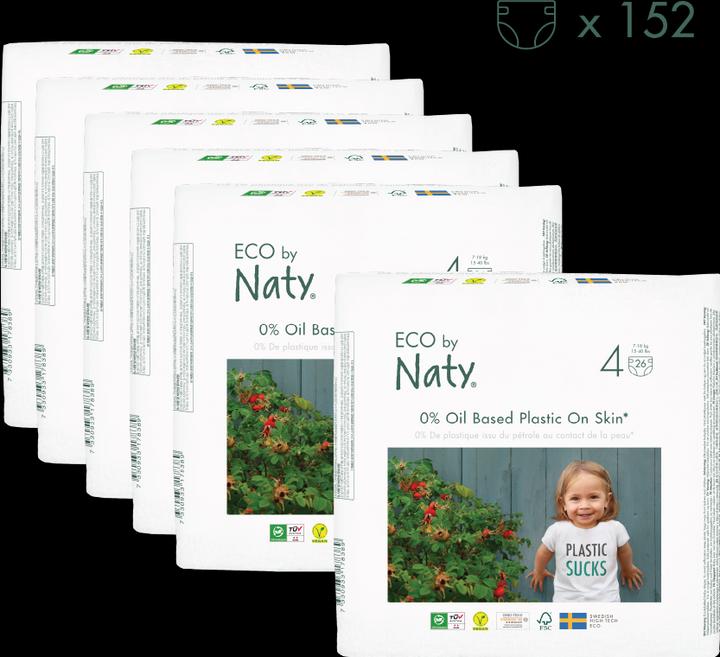 Naty Couche bio (Taille 4, Pack mensuel, 156 pièce(s))