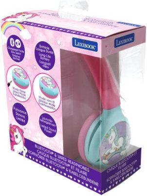 Actual product image Lexibook Unicorn - 2 in 1 Bluetooth® foldable Headphones (HPBT010UNI)
