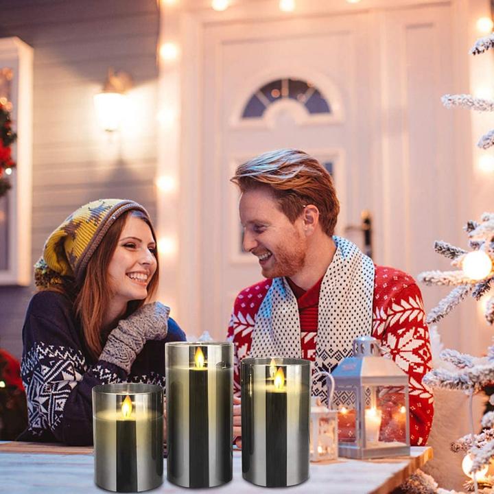 Actual product image Lumina Swiss LED Candles Set Glass with Remote Control (3 x)