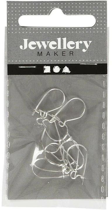 Image du produit Creativ Company Boucle d'oreille 15 mm plaqué argent, 10 pcs. (Métal)