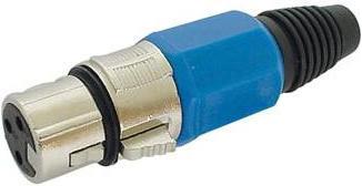 Image du produit Velleman Fiche Xlr Femelle Nickelee 3 Broches - Bleu