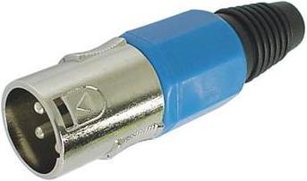 Produktbild Velleman XLR-STECKER - 3-POLIG - VERNICKELT - BLAU