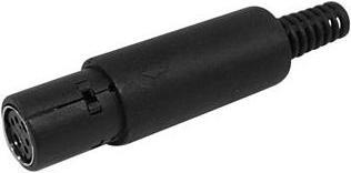 Image du produit Velleman Fiche Mini-Din Femelle 4 Broches - Noir (Mini DIN)