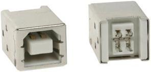 Image du produit Velleman USB B FEMELLE, SIMPLE CONNECTEUR 180°, POUR CI