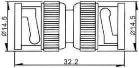 Actual product image Toolland Double Bnc Male