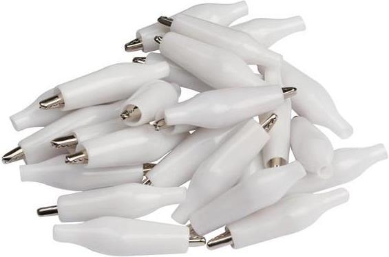 Actual product image Velleman ALLIGATOR CLIP WITH BOOT 27mm - WHITE