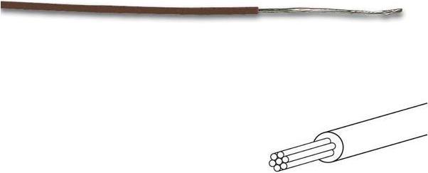 Actual product image Cables HOOK-UP WIRE - ø 1.4 mm - 0.2 mm² - MULTICORE - BROWN