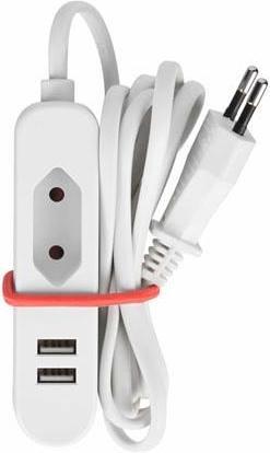 Produktbild Velleman Steckdosenleiste Mit 1 Eurostecker Und 2 Usb-Ports - Ideal Für Unterwegs