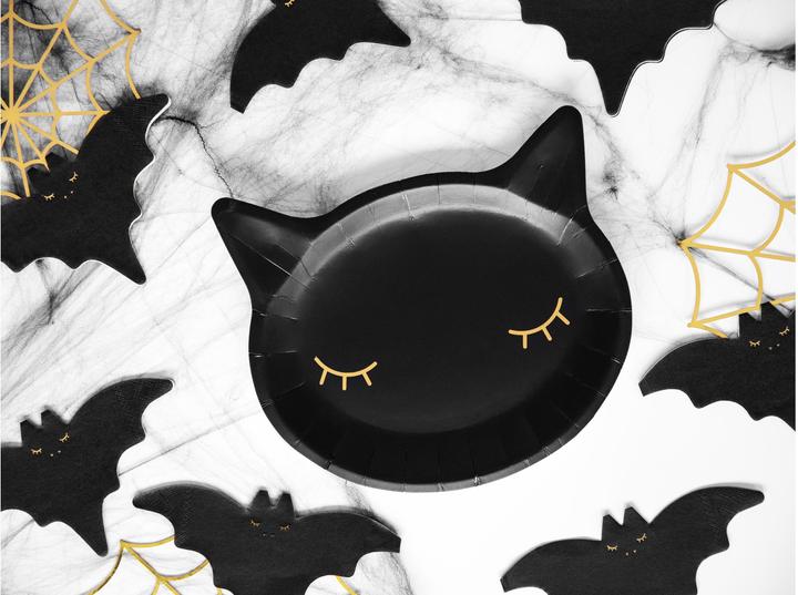 Image du produit Partydeco Assiette Chat Noir (6 x)