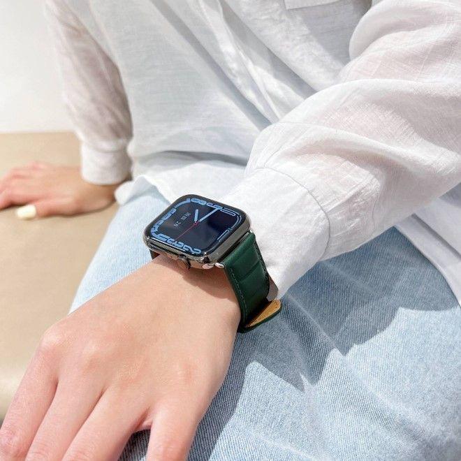 Image du produit MU Classic Genuine Series Bracelet en cuir véritable (42 mm, 44 mm, 45 mm, Cuir véritable, Apple Watch Series 3, Apple Watch Series 2, Apple Watch Series 1, Apple Watch Series 7, Apple Watch Series 8, Apple Watch Series 9, Apple Watch SE, Apple Watch Series 4, Apple Watch Series 5, Apple Watch Series 6)