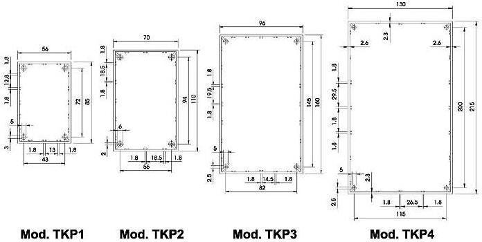 Actual product image Velleman PLASTIC OPTATIVE ENCLOSURE - PETROL BLUE - 215 x 130 x 77 mm (Housing)