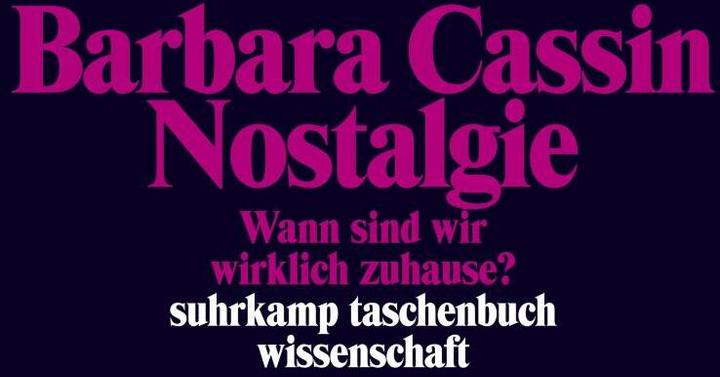 Produktbild Nostalgie (Deutsch, Barbara Cassin, 2023)