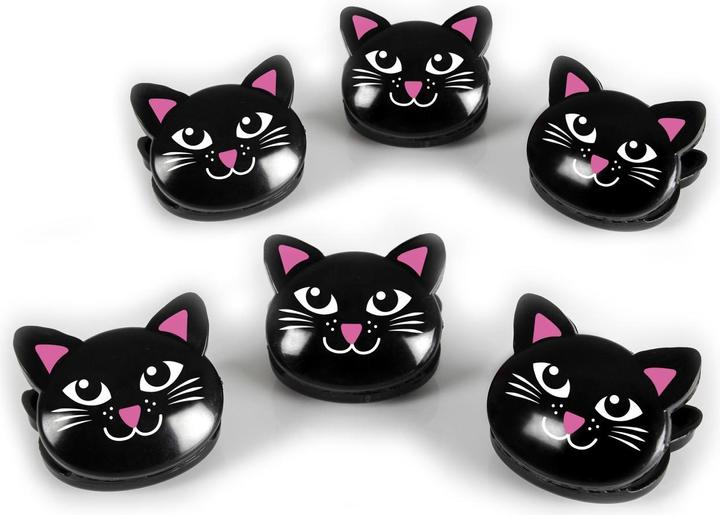 Produktbild Beutel-Clips im Katzendesign 6er Set, schwarz (6 x)