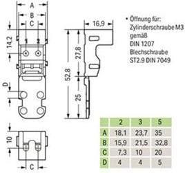 Produktbild Wago BEFESTIGUNGSADAPTER - FÜR 3-LEITER-KLEMMEN - SERIE 221 - 4 mm² - FÜR SCHRAUBBEFESTIGUNG - WEIss