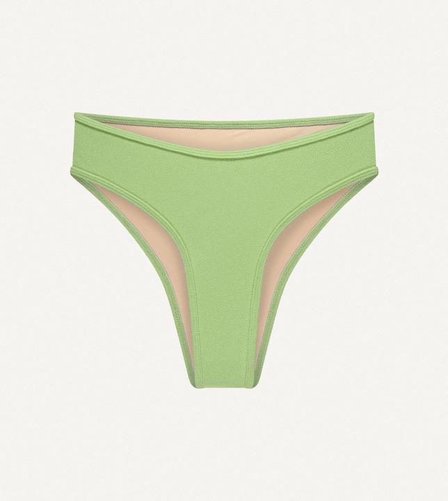 Lime green terry towelling