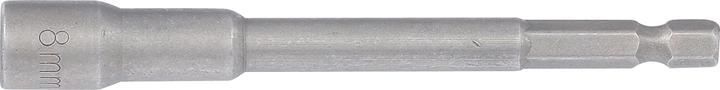 BGS Douille à choc, six pans, extra longue pour perceuses 6,3 mm (1/4") 8 mm (8 mm)