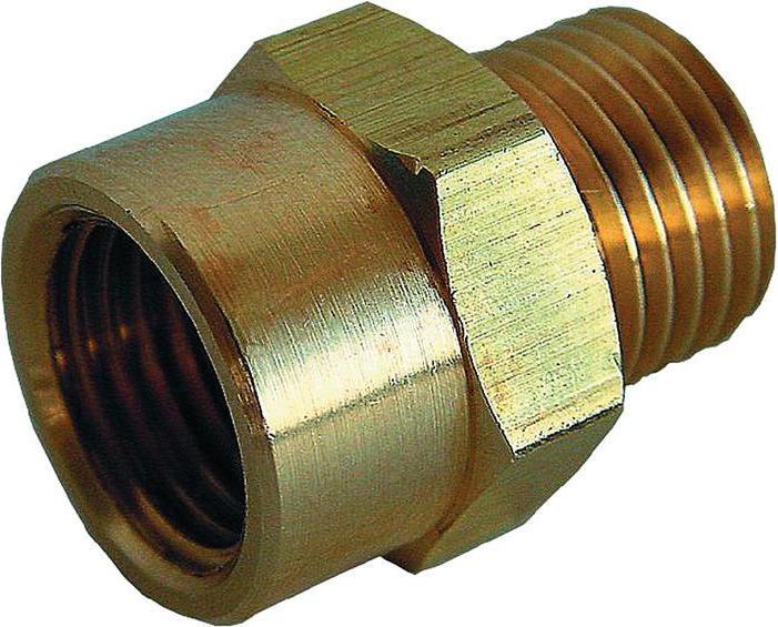 Actual product image EWO Double threaded nipple Brass external thread G 1/4 internal thread G 3/8 (203.20 mm)