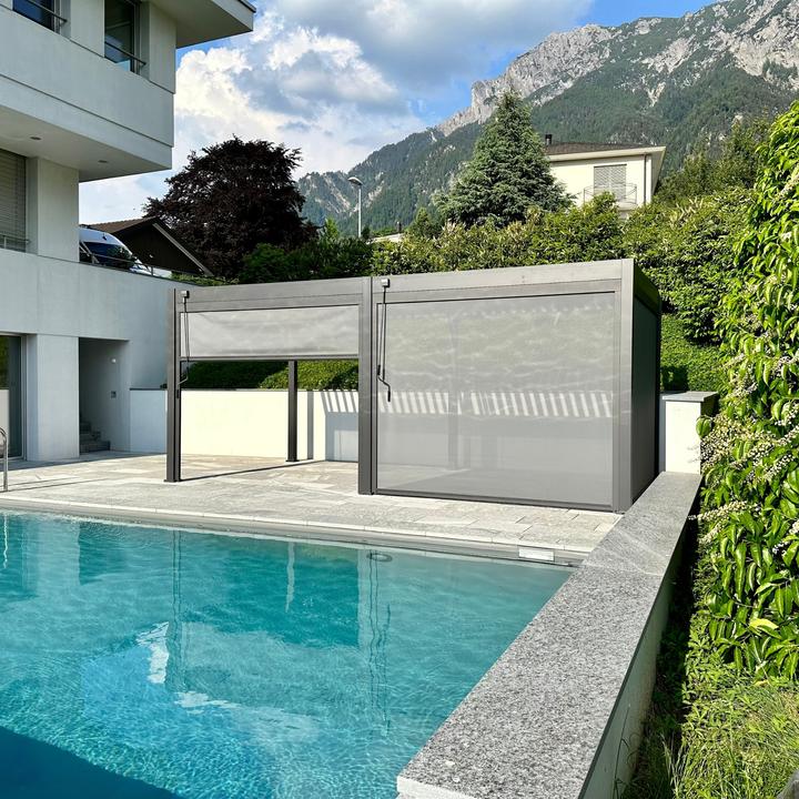 Actual product image Ventaris Pergola Deluxe Plus 3x6m with slatted roof anthracite (300 cm, 600 cm)