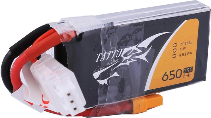 Immagine prodotto Tattu Batteria RC LiPo 650 mAh 7,4 V 75C (7.40 V, 650 mAh)
