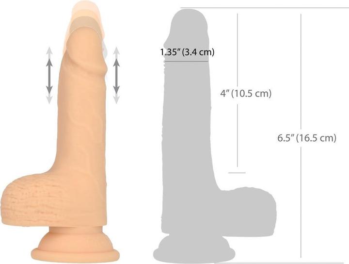Produktbild Naked Addiction Thrusting Dong with Remote 16,5 cm Vanilla
