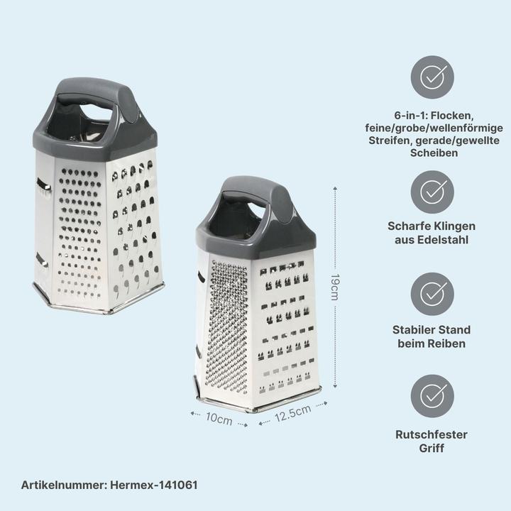Image du produit B-Home 4er-Set Edelstahl-Küchenreiben L & XL Gemüsereiben Handreiben