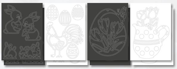 Actual product image Folia Easter transparent pictures craft set 21 pieces