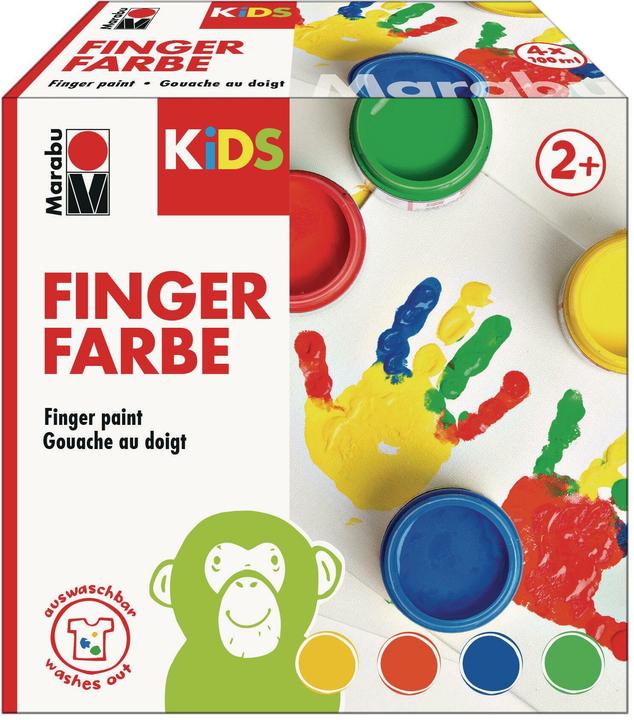 Immagine prodotto Marabu Vernice a dito (Giallo, Rosso, Blu, Verde, 100 ml)