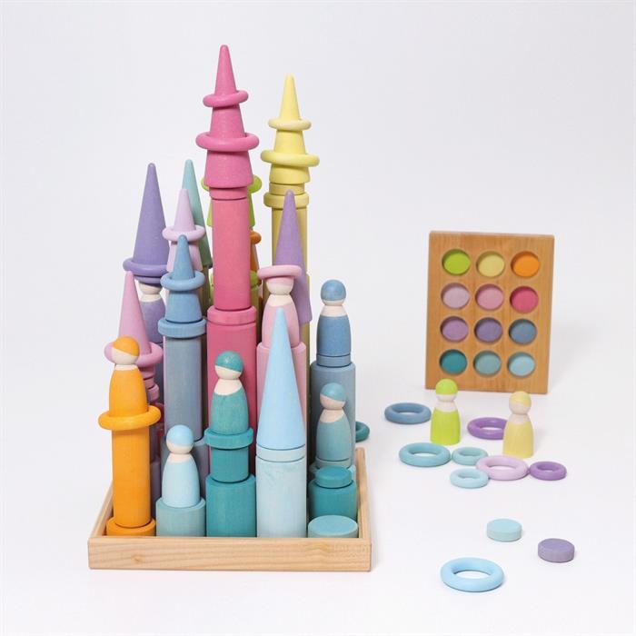 Image du produit Grimm's 10172 Grands rouleaux de chantier Pastel