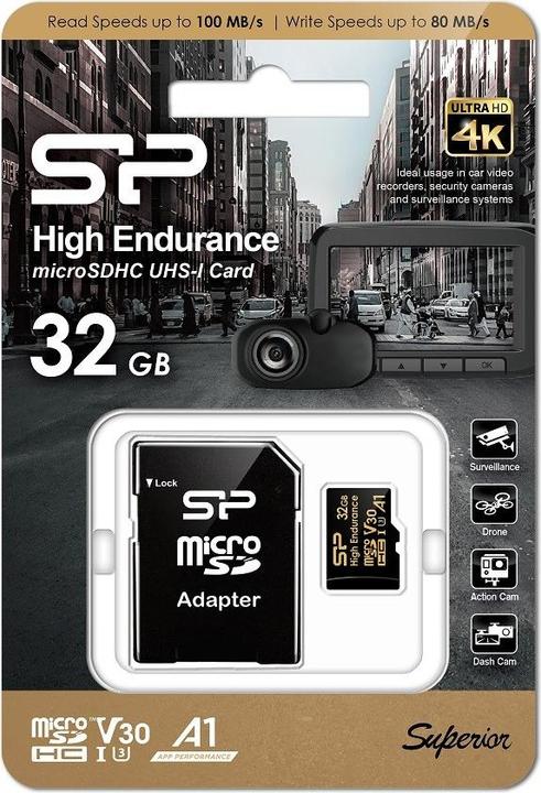 Productafbeelding Silicon Power 32Go MicroSD-kaart Gouden (32 GB, microSDHC, U3, UHS-I)
