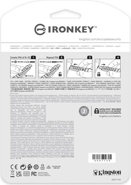 Produktbild Kingston IronKey Keypad 200 (16 GB, USB-A)