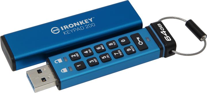 Actual product image Kingston IronKey Keypad 200 (64 GB, USB-A)