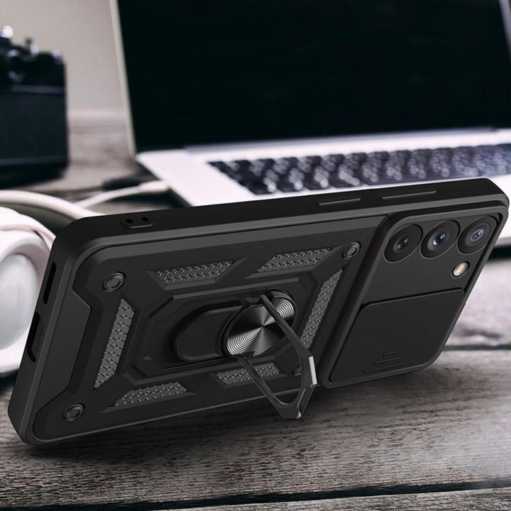 Actual product image Hurtel Hybrid Armor Camshield case for Samsung Galaxy A34 5G armored case with camera cover black (Samsung Galaxy A34 5G)