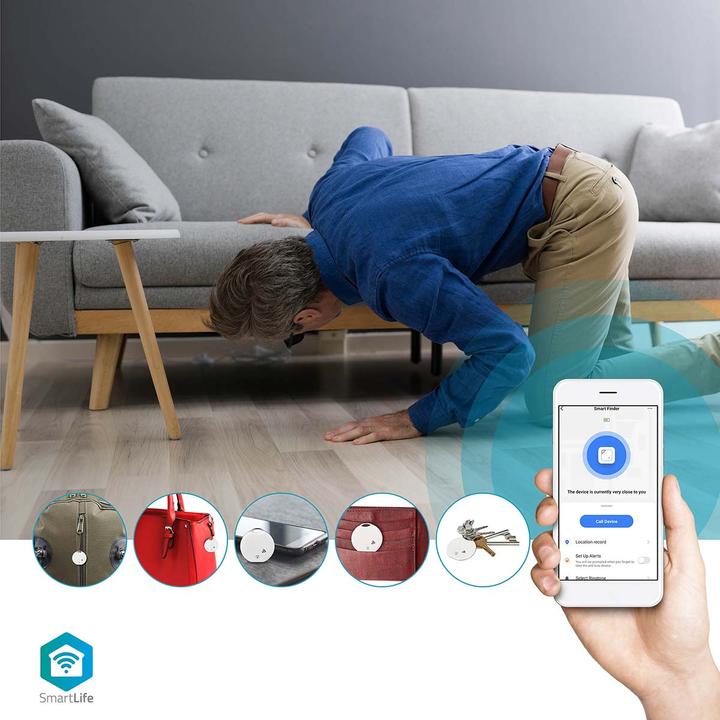 Actual product image Nedis SmartLife Bluetooth Tracker - White (Android, iOS)