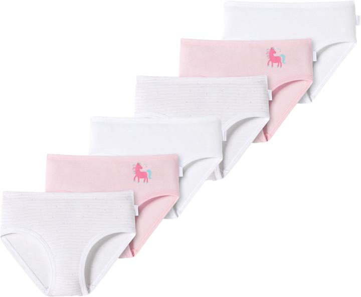 Schiesser 6er Pack Kids Girls Feinripp Organic Cotton Slips / Unterhosen
