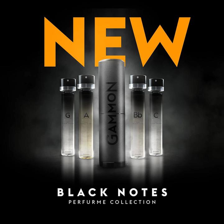 Gammon 8833 Black Notes Parfum Recharge-Set G (3x20 ml), the aromatic and fruity BLACK GUITAR Mr (Eau de parfum, 60 ml)